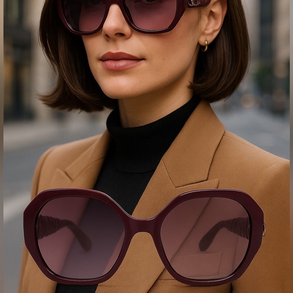 CHANEL lambskin Plum Sunglasses. Rare. Authentic - Picture 16 of 16